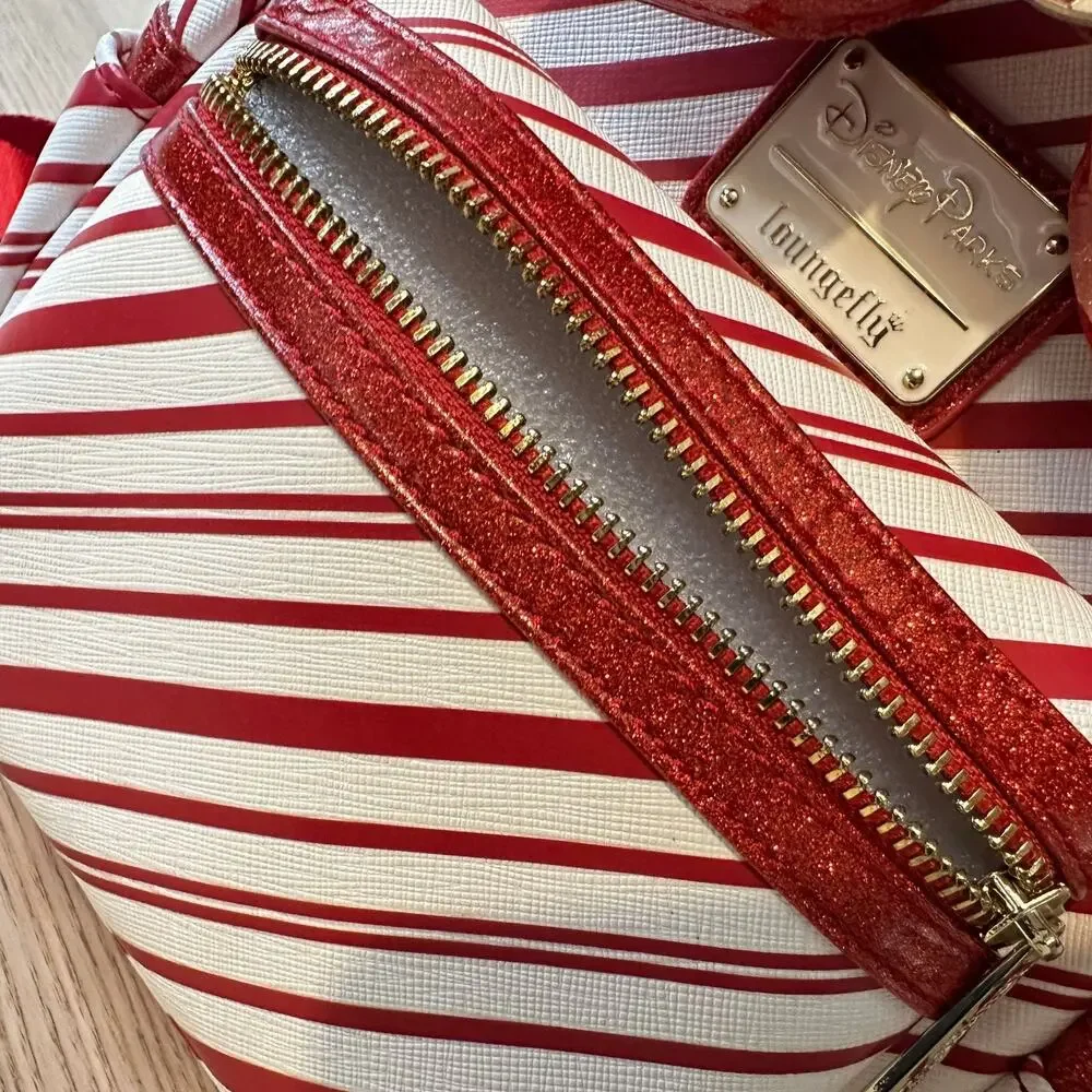 Loungefly Disney Parks Peppermint Mini Backpack Minnie Holiday Christmas Candy